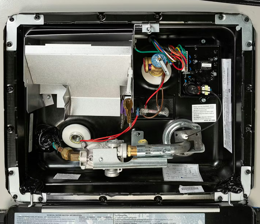 Mobile RV toilet repair technician servicing an RV in Port St. Lucie, Florida